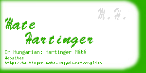 mate hartinger business card